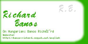 richard banos business card